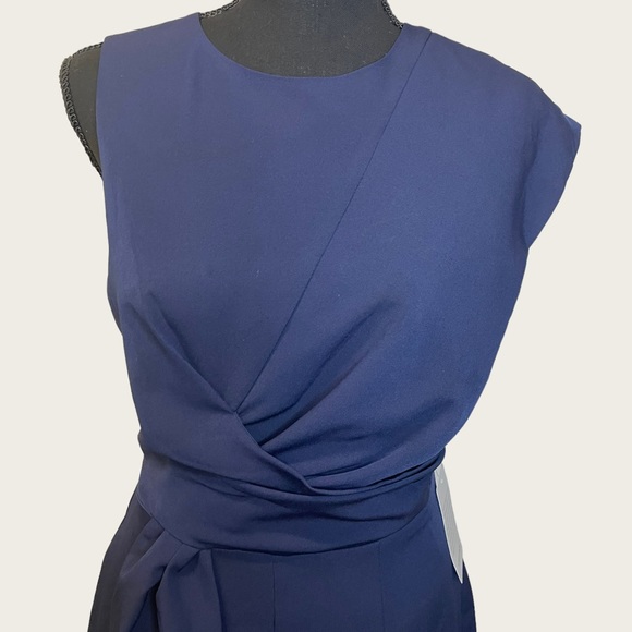 Harlyn - Asymmetrical Cropped Jumpsuit - Navy - Size S - Picture 3 of 8